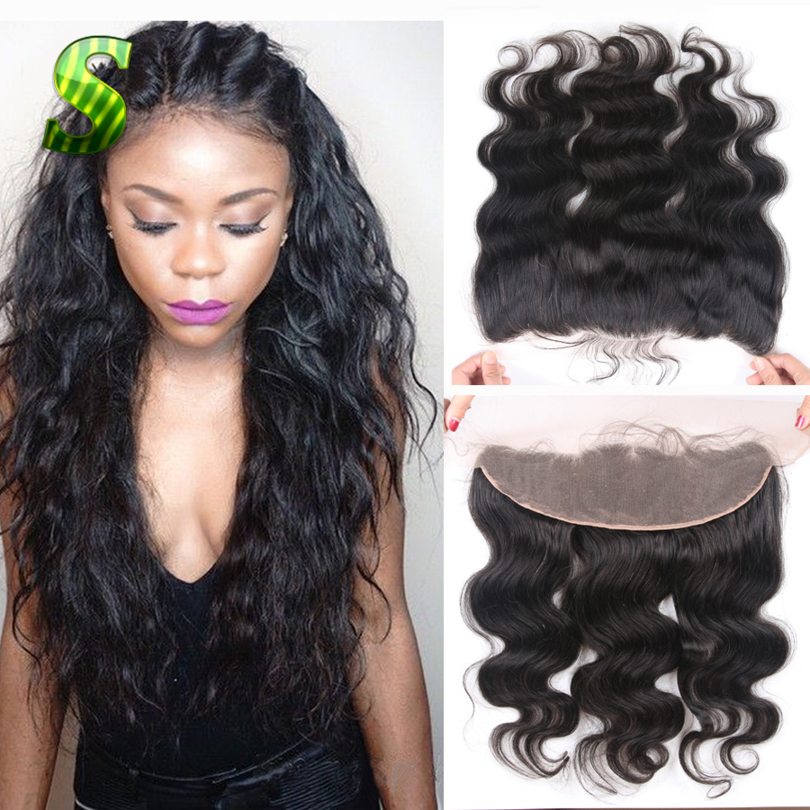 7A Brazilian Body Wave Lace Frontal Closure Virgin Human Hair Ear To Ear Lace Frontal With Baby Hair 13x4 Lace Frontal Closure