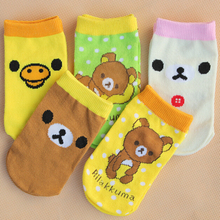 6 pieces 3 Pairs 1 Lot Cartoon Bear Kids Socks 6 month 4 age Summer Babys