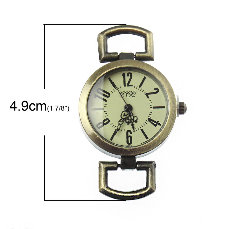 Retro Quartz Watch Faces For Watches Beading Jewelry Making Bronze Tone