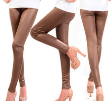 Free Shipping Fashion Ldies Black Khaki Brown Skinny Modal Leggings M-XXL Girls Fit Slim Elastic Pants Women Capris Trousers