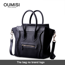 Oumisi Hot! 2016 Luxury Brand Designer Classic Nano Solid Color Smiley Cross Body Tote Women Bag, Smile Face Purse lady bag CS