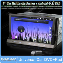 2014 Android 4.0 3G Universal 2 two Din Car DVD player GPS Navigation Audio Radio stereo Bluetooth TV Car Pad Free Camera WiFi