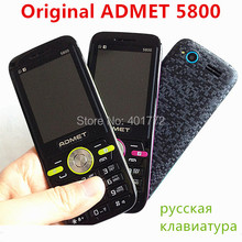 NEW Ultra Slim Fashion Unlocked Bar Cell Phone 2.4” Original ADMET 5800 Dual SIM Card Dual Standby 6 Colors Russian Keyboard