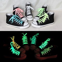 80cm Sport Luminous Shoelace Glow In The Dark Night Color Fluorescent Shoelace Athletic Sport Flat Shoe Laces Hot Selling