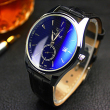 Yazole Luminous Hands Quartz Watch Fashion Genuine Leather Men’s Wristwatch Auto Date Business Casual Watch Water Resistance 30m