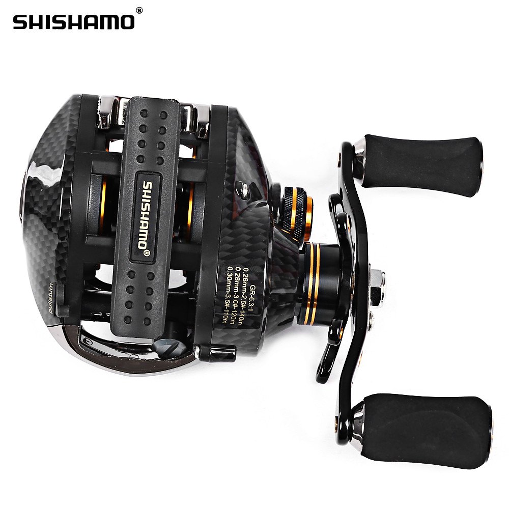 Shishamo LB200 Left/Right Hand Fishing Bait Casting Reel 17+1Ball Double Control Brake System with One Way Clutch