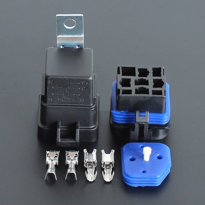 2 Sets Waterproof Integrated 12v 40A 4pin Car Auto Relay And Relay