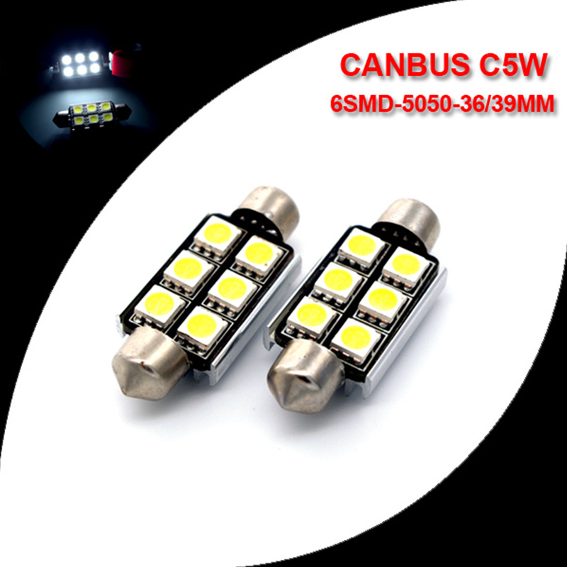 10X  C5W 6418  Canbus 36 / 39 / 41   6SMD 5050       