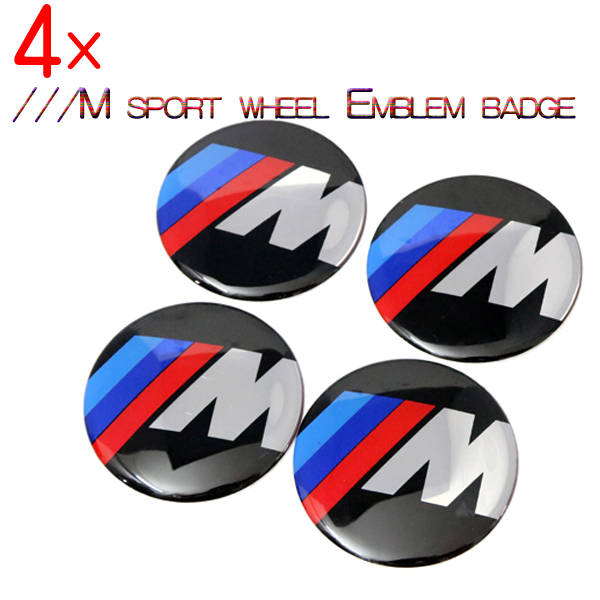  4 piece ///M Series sport wheel Emblem badge sti...