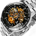 Sale ik double faced fully automatic mechanical business luxury automatic watch steel male casual gift Classic