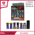 Project Kics Racing Composite R40 Neo Titanium Chrome Steel Lock Anti Theft Wheel Lug Nuts M12x1
