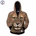Mr 1991INC Lion print 3d sweatshirt for men women fashion autumn winter jacket 3d printing zipper