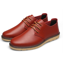 Discount sale men oxfords pointed toe casual genuine leather shoes men brogues shoes business shoes plus size 39-47