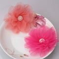 Chiffon Big Flower Hair Clips Pearl Floral Headwear Women Girl Bohemia Styles Hairpins Beach Party Barrettes