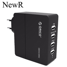 4 port usb tablet charger EU Plug Power adapter Travel Charger station micro USB For Iphone
