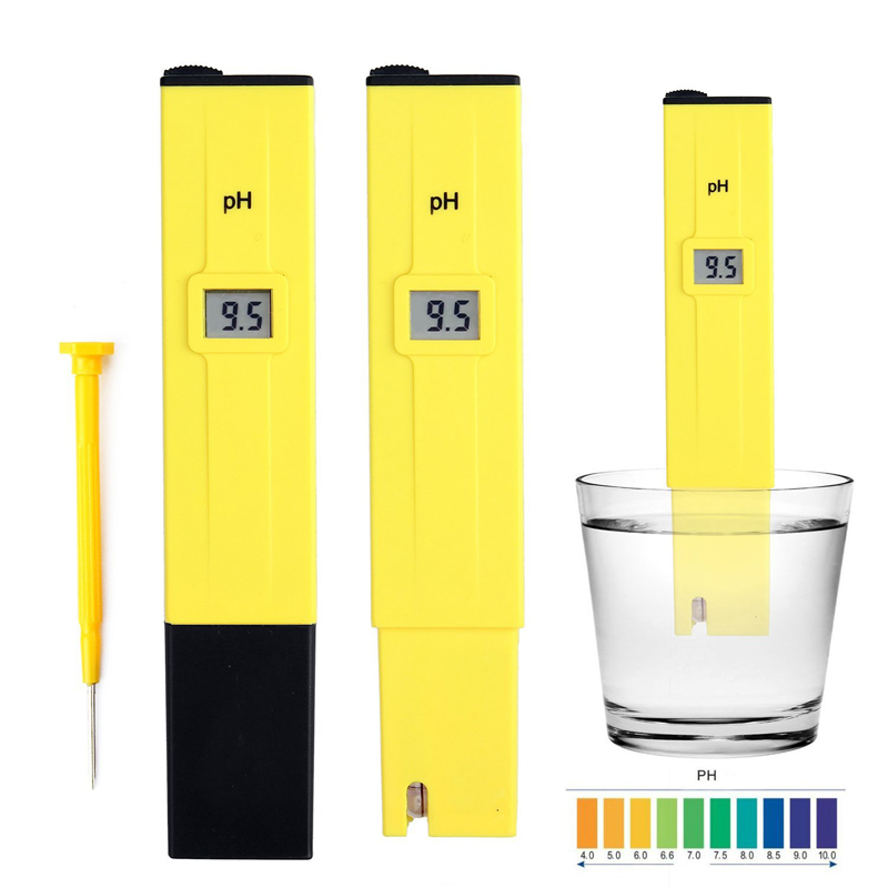 Electric Pocket Digital Ph Meter Tester Hydroponics Pen Yellow TB Sale