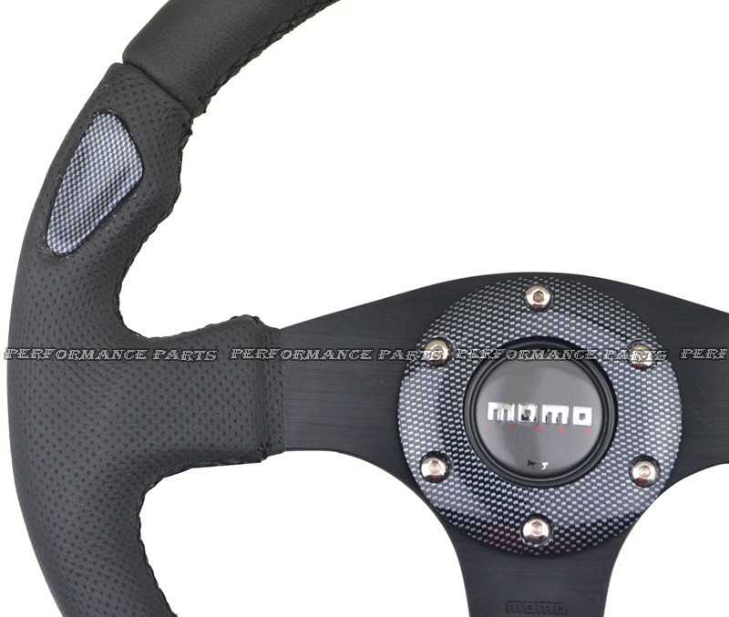  universal leather racing car steering wheel (4)
