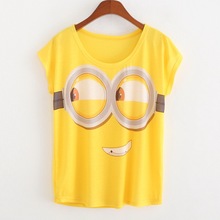 2016 Summer Style New T Shirt Women tees type Loose Women Short Sleeve T-shirts Short Sleeve Minions Printed T Shirts
