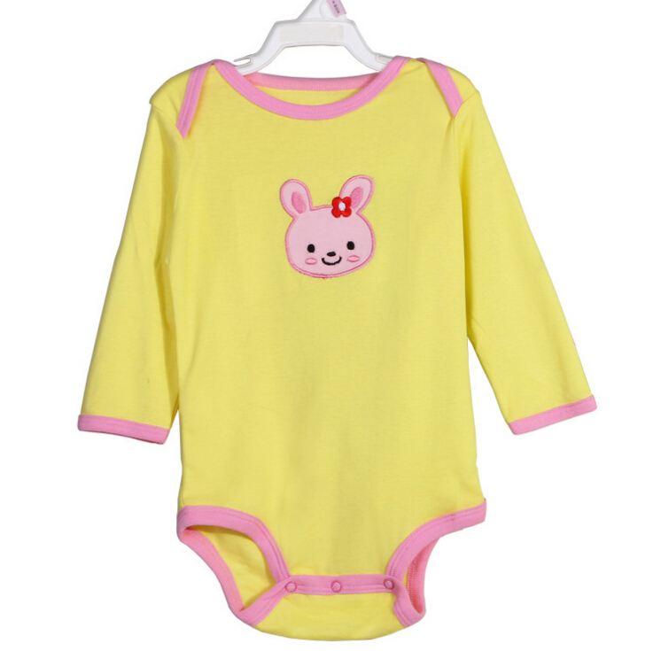 100 cotton One Piece Baby Boy Baby font b Girl b font Long Sleeve onesie Bodysuit
