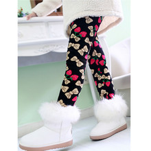 2015 New Winter Autumn Thick Warm Girls Leggings Pants Kids children girl s Pants Flower Butterfly