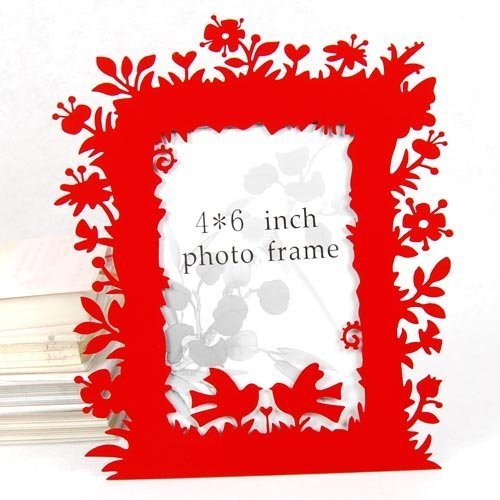 hollow Iron frame Flowers Magpie Wedding gift red Photo frame-in Frame ...