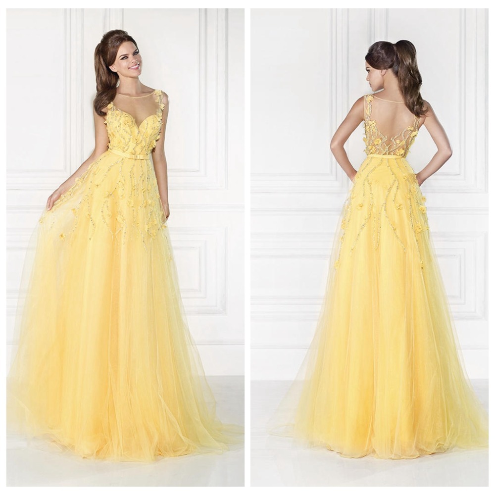 Sexy Yellow Prom Dresses 9