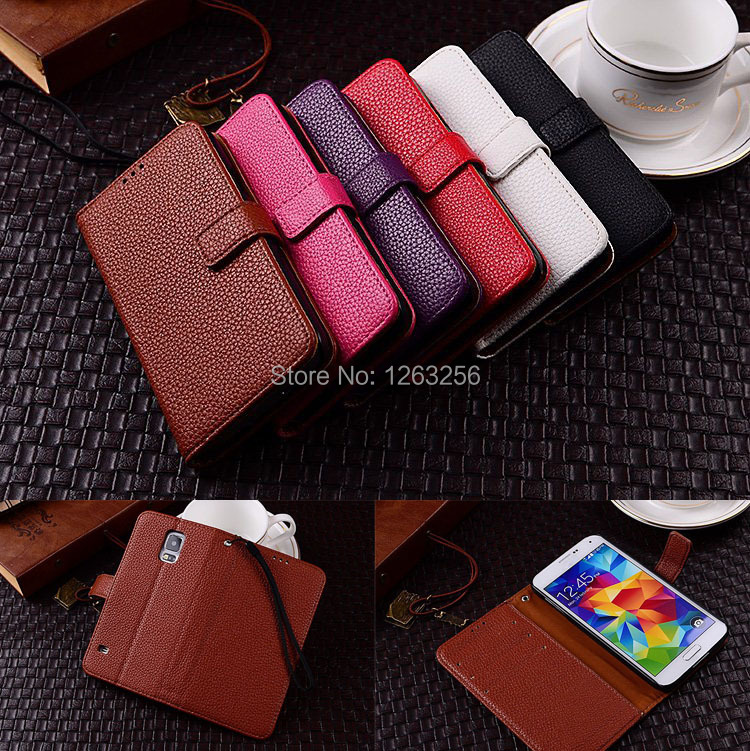 Case for Samsung Galaxy S5 i9600 Retro embossed Genuine Leather Wallet Stand Card Holder Mobile Phone