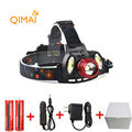 7000Lm Led lighting Head Lamp T6 2COB LED Headlamp Headlight Camping Hunting Light 2 18650 battery