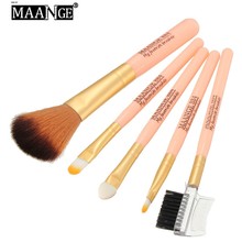 5PCS Professional Makeup Brushes Set Foundation Brush Eyebrow Comb Cosmetic Kit Tools Eye Shadow Blush Beauty