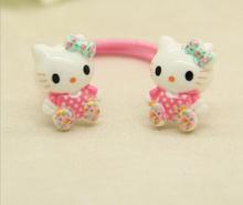 So Delicate Fashion Popular Hello Kitty Cat headwear hair accessories Drop Hair Circle Lovely Girl Preferred Hair Ring