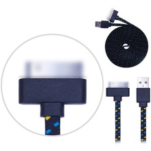 3ft 1m Fabric Braided USB Data Charging Cable Cord Charger Accessories for iPhone 4 4s iPod