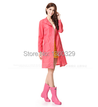 Japanese Fahion burberry_quality womens Long Raincoats Pink Zipper Trench High-end Fabric Woman Poncho Waterproof Girls Clothes