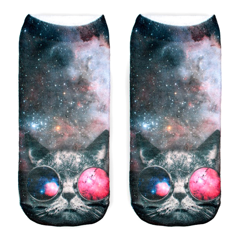 2015 Knee Sock Time limited Rushed Freeshipping Polyester Contrast Color Meias Women Socks 3d Casual Cute