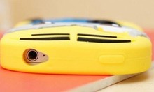 New arrival Fashional cute cartoon model silicon material Despicable Me Yellow Minion Cover for iphone Case
