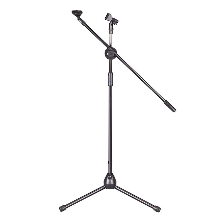 Dual MIC Clip Collapsible Tripod Boom Microphone Stand Holder for Dual