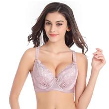 Full cup large size bras wire free lace cotton push up sexy oversized women bras B C D E F cups 75 34 36 38 40 42 44 46 48