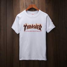 2016 Mens hipster Cool Skateboards T Shirt Good Quality Hip Hop Trasher T Shirt Fashion Street Thrasher Harajuku swag Tshirt