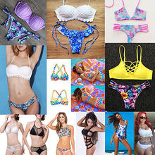 bikini 2016 New Women’s Sexy Swimwear Beachwear Bikini Set Push-Up Padded Bra Swimsuit maillot de bain bathing suit biquini