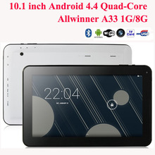 A33 Android 4.4 10.1″ Inch tablets pc Allwinner Quad core1GB+8GB dual camera Bluetooth + WIFI Tablet PCs 10.1 inch