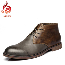 2015 Men Shoes Full Grain Leather Winter Boots Men Super Warm Shoes Men Fashion Male Ankle Martin Boots Plus Size:38-45 A9009