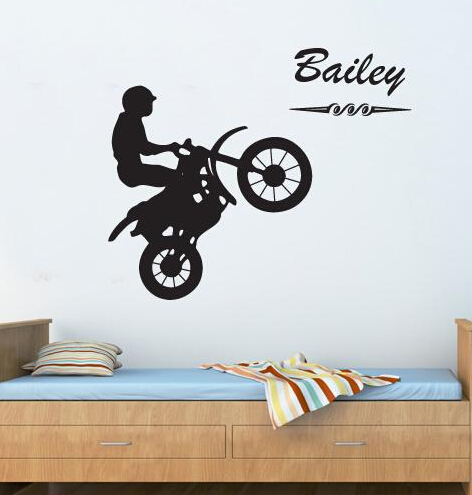 Dirt Bike Home Decor | free shipping customise name kids with a boy riding dirt Dirt Bike Home Decor | free shipping customise name kids with a boy riding dirt