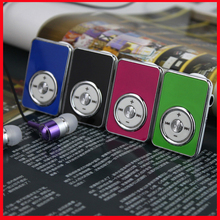 Pretty Hot Gift Mini Clip Sports MP3 Music Player Standard 3.5MM Jack Supports Micro SD / TF card slot Free shipping