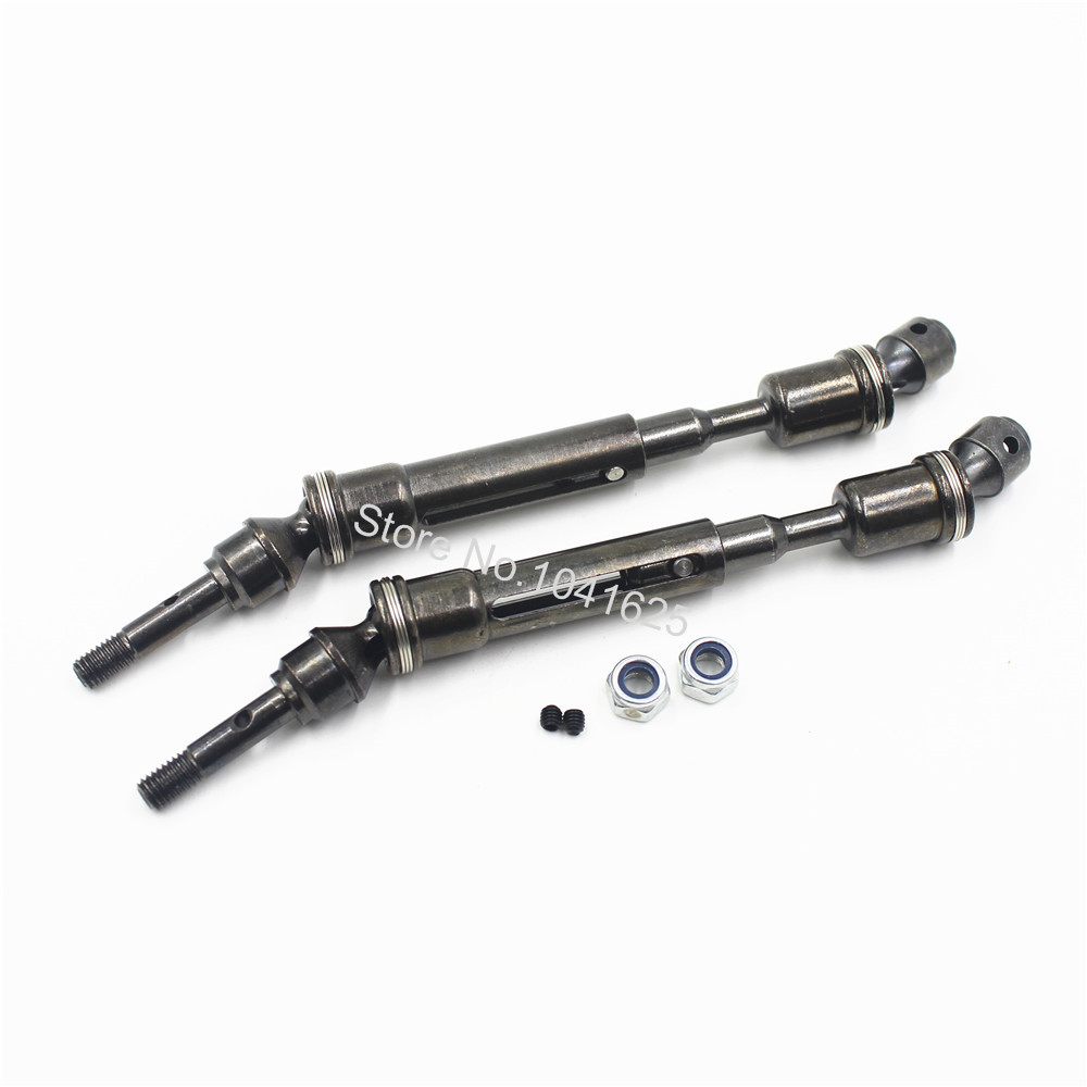 Metal Steel Front Driveshaft Assembly Heavy Duty CVD Constant Velocity Shaft For Traxxas 1/10 Slash 4x4 Stampede VXL 6851R 6851X