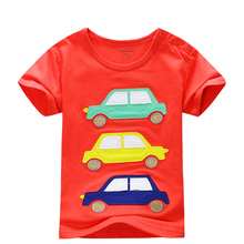 T-shirts for girls and boys brand short sleeve tops children car t shirts summer kikikids vetement enfant garcon clothing