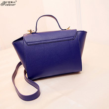2015Fashion Genuine PU Leather Bag Designer Handbags High Quality Hot Sales Minion Tote Bag Famous Sac