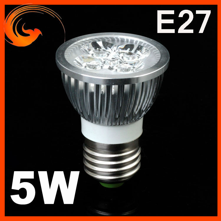 5PCS 5W  E27  AC85~265V White/Warm white LED Bulb Light Spot Light LED Light Lamp Epistar LED tube Super bright indoor
