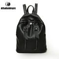 Black Designer Backpacks Waterproof PU Leather Rucksack School Bag For Teenagers Women Backpack Travel Bolsas Mochila