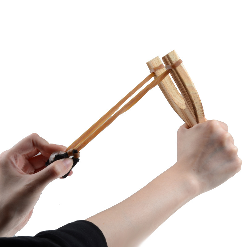  HOT Selling Creative Novelty Kids Shooting Gift Shot Slingshot Catapult Outdoor Hunting Retro Bamboo Style