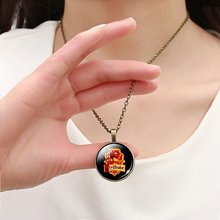 Fashion Bronze Silver Color Jewelry for Women Newest Harry Potter Necklace Glass Cabochon Statement Chain Necklace