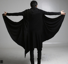 2015 new cool punk gothic t shirts men long sleeve loose black color for halloween costumes